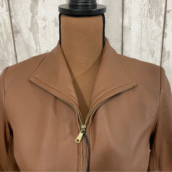 Cole Haan - NWT Fitted Leather Jacket - Picture 5 of 13